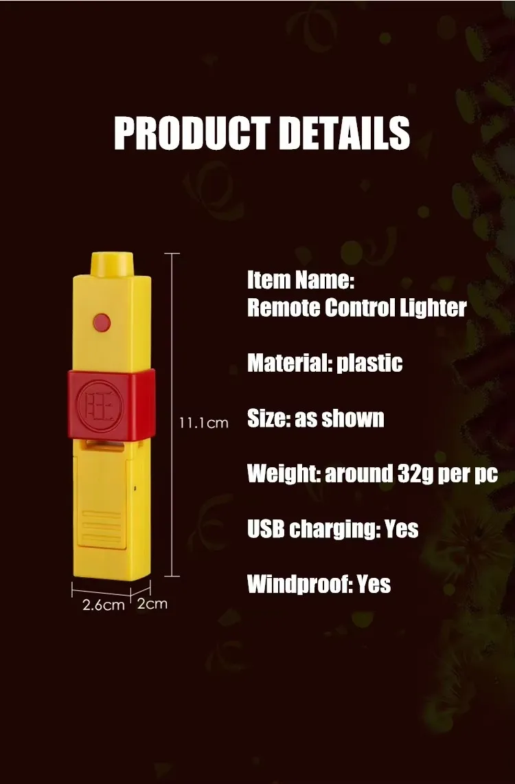 Two Parts in One Remote Control Coil Electronic Chinese Lighters Usb Coil Plasma Lighter with Safety Lock for Christmas Gift