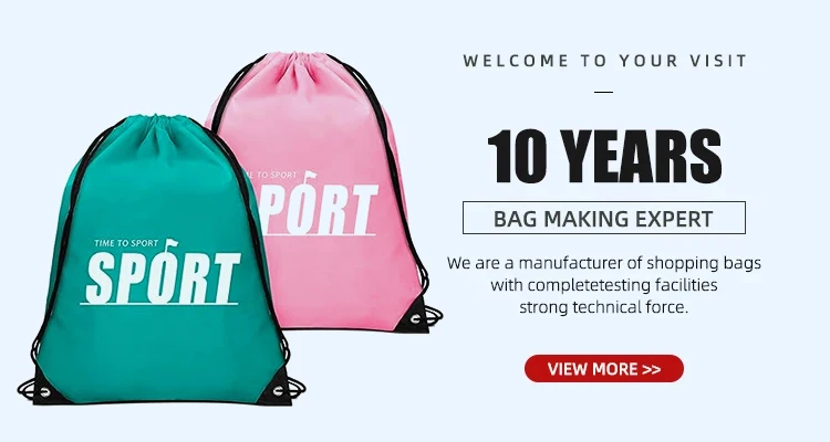 Large Capacity Reusable Drawstring Backpack with Custom Logo Heavy Duty Gym Sports Travel Bag for Swimming Beach Use details