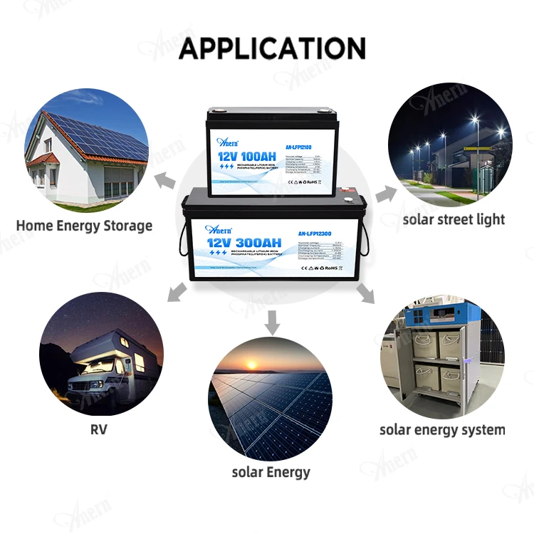 Anern New Design Lithium Ion Battery 12V 50AH 100AH 200AH Lifepo4 Battery Pack