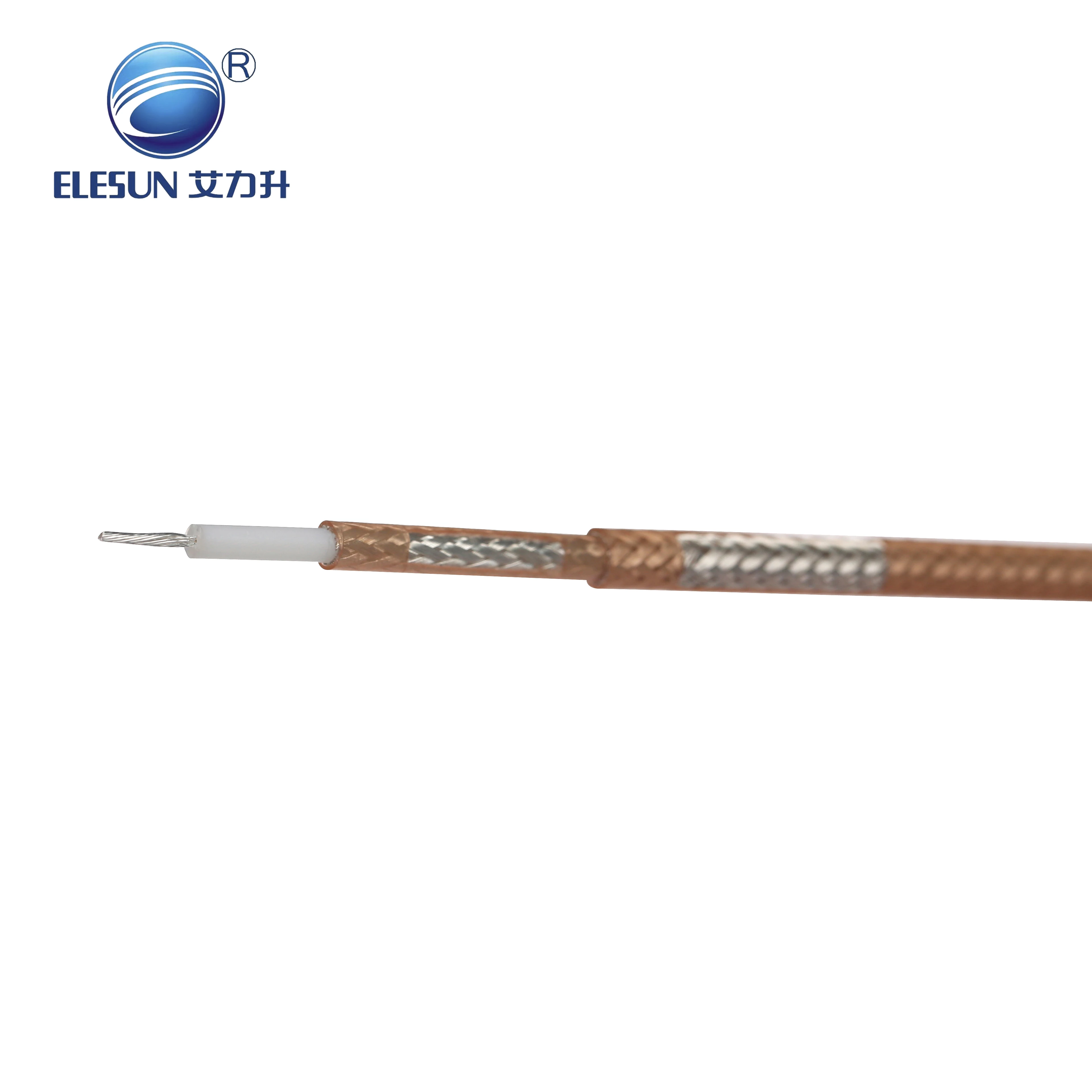 High Temperature RG400 RG316 RG178 RG179 RG142 RG393 with PTFE Insulation Coaxial Cable for Telecommunication