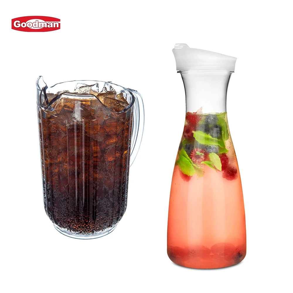 18 oz./ 500mL Beverage Pitcher with Lid, Polycarbonate, Clear