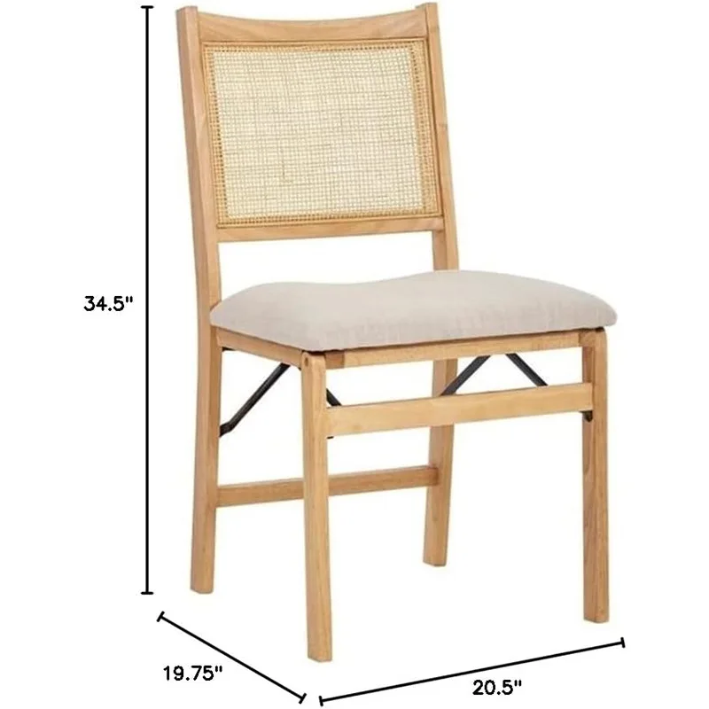 Modern Simple Source Factory Wholesale Amazon Foreign Trade Rattan Dining Chair Foldable for Living Room Kitchen Wooden Material