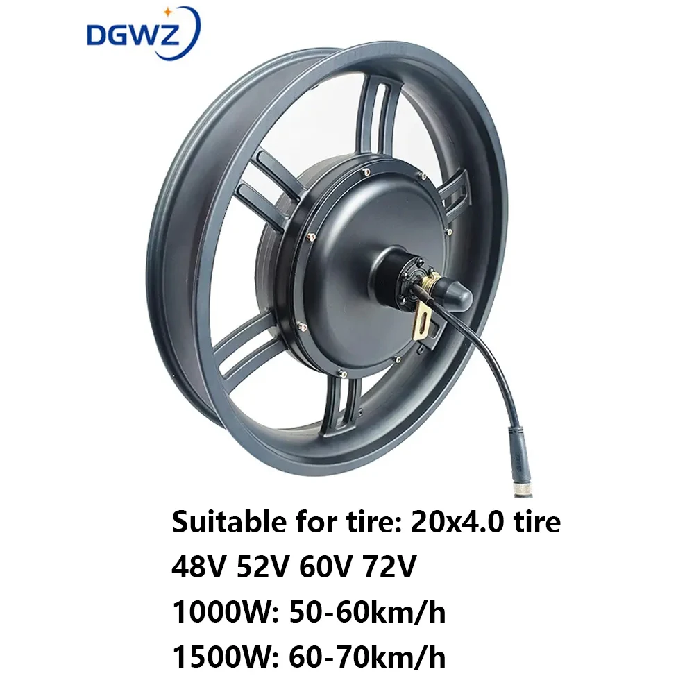 20x4 Inch Gearless Hub Motor Electric Bike Conversion Kit - 1000W