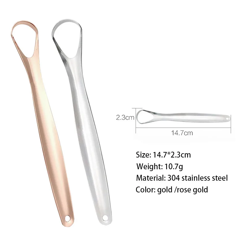 Эко-упаковка Высококачественная щетка для чистки полости рта скребок языка из нержавеющей стали