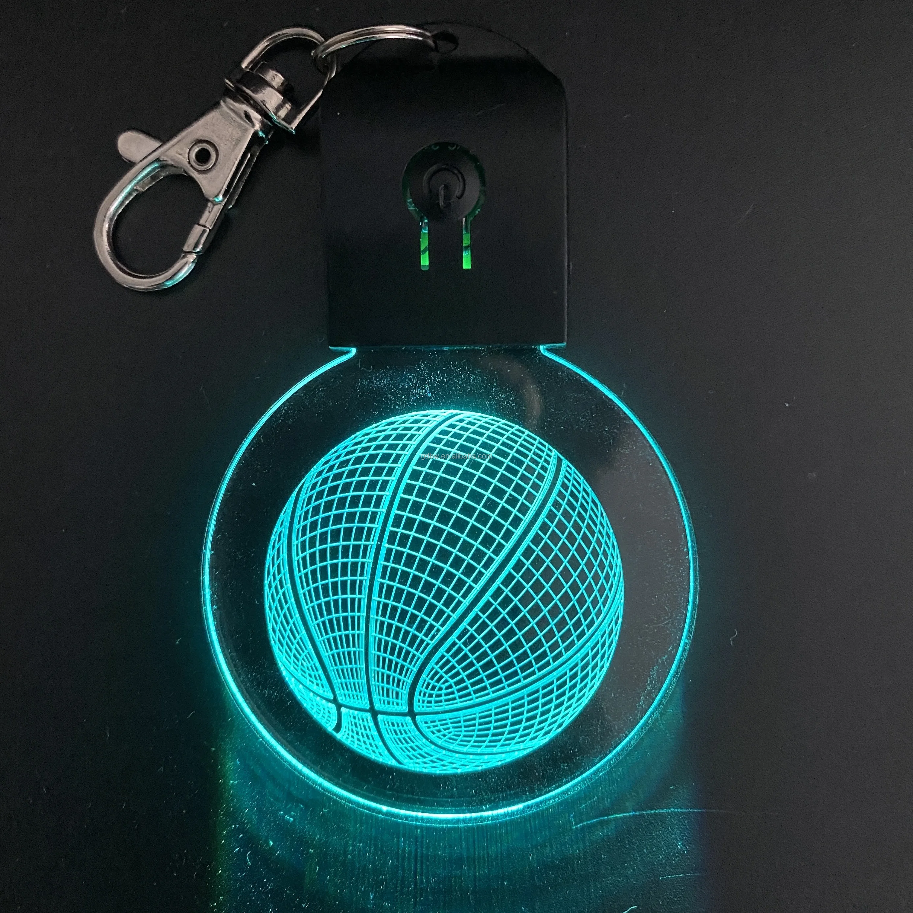 Acrylic Led Keyrings LED Keychains Dancing Girl Hologram