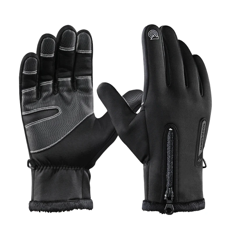 Waterproof Winter Warm Windproof Anti-slip Thermal Touch Screen Bike Ski Gloves 