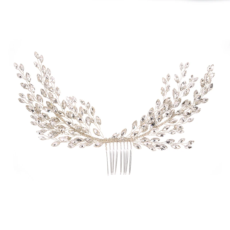Свадебная расческа для волос со стразами свадьбы банкета ювелирные изделия головной убор аксессуары женские головные уборы заколки в форме крыла