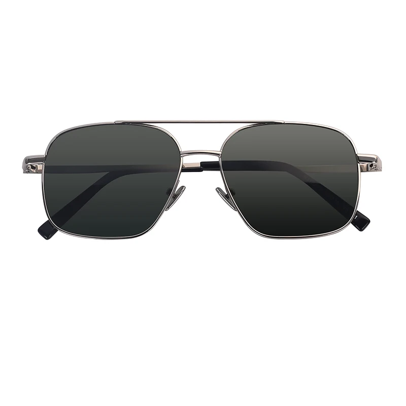 Trendy Vintage Double Bridge Square Sunglasses for Men display picture 3