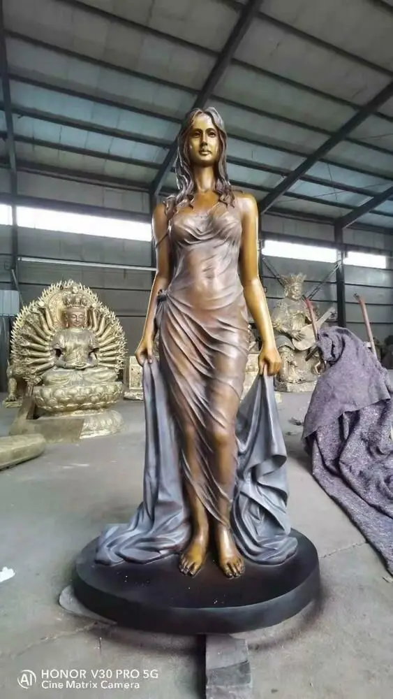 Custom Metal Art Life Size Sexy Women Statues Sexy Nude Lady Sculpture