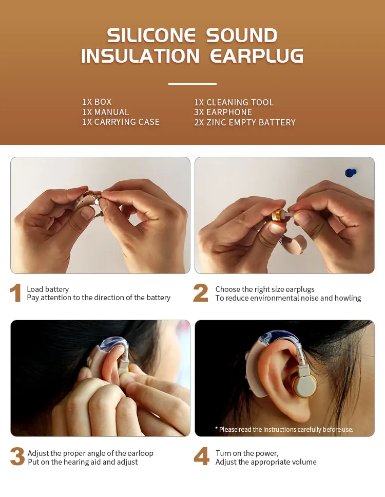 BTE Hearing Aid Amplify the sound for hearing loss supplier