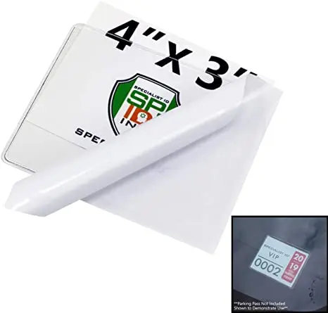 Waterproof PVC Vinyl Plastic Document Protector Holds Large Parking Placard