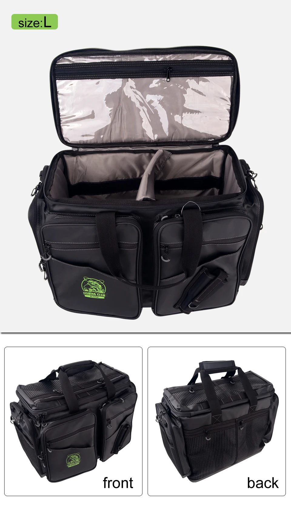 Fishing Tackle Bag Large Fishing Backpack Multifunctional Design Two