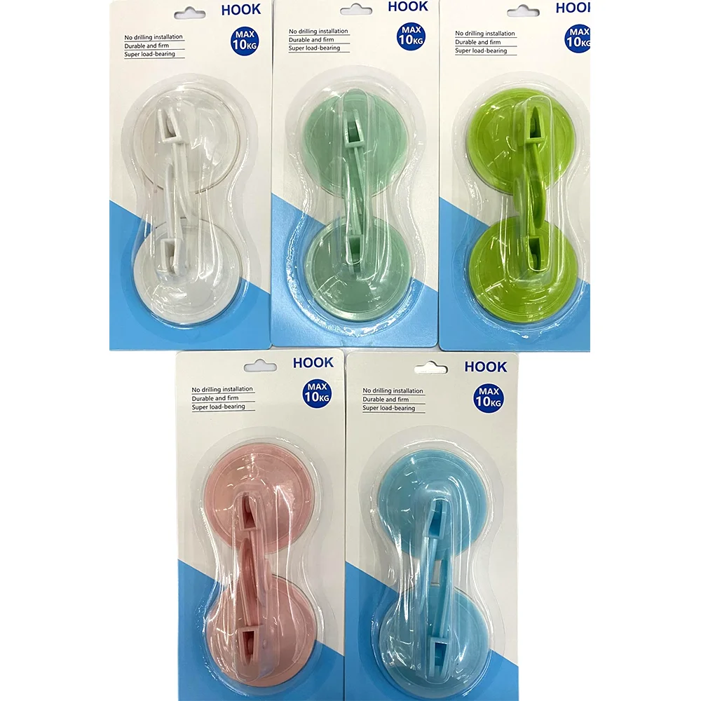 Multifunctional Heavy-Duty Plastic Suction Cup Hook Reusable Modern Style Bathroom Towel Rack Clothes Hanger Hook Kitchen