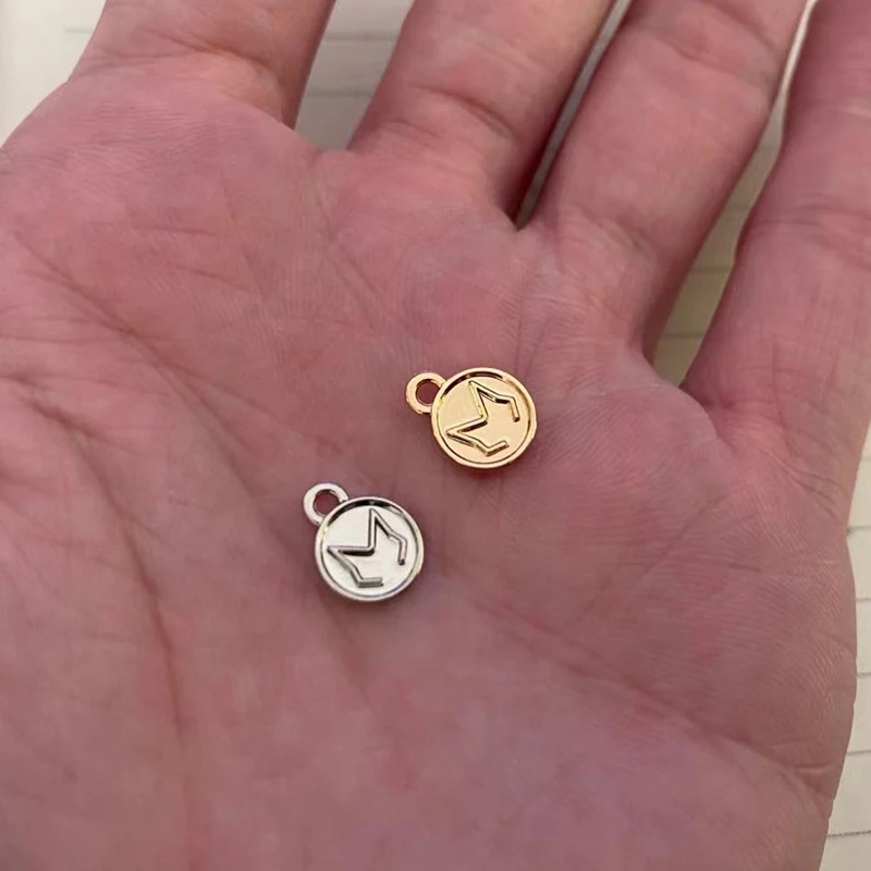 Stock Blank Children's Stainless Steel Necklace Logo Name Pendant Jewelry Tag Designer Charms Diy Bracelets Making