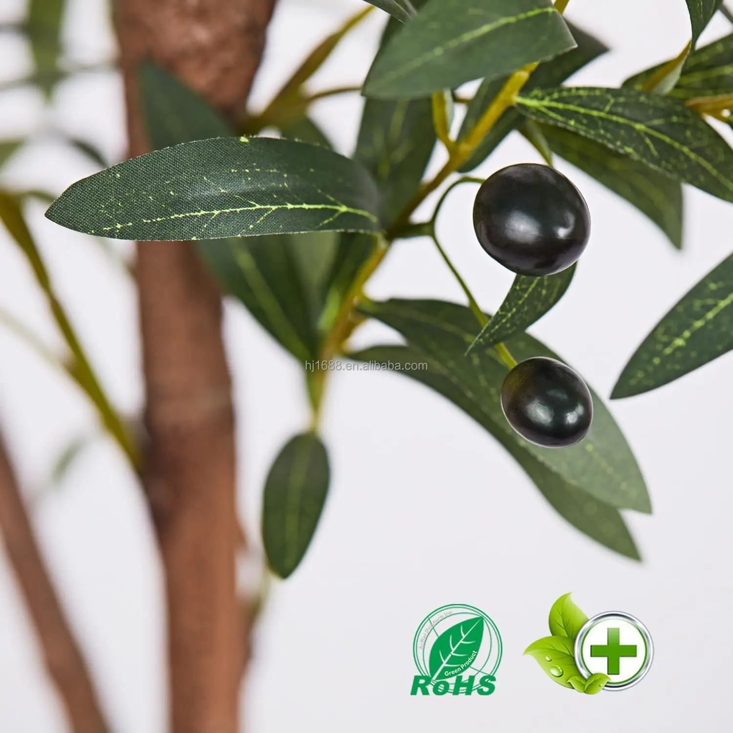 6ft Artificial Olive Tree Faux Potted Olive Silk Tree With Branches and ...