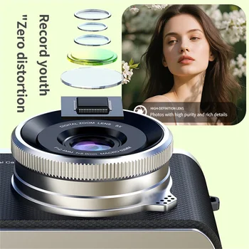 CCD Student Digital Camera LK013 Flip Screen 1080P HD Anti Shake Beauty Filter 128G Memory Card Type-C Cheap for Vlog Selfie detail image