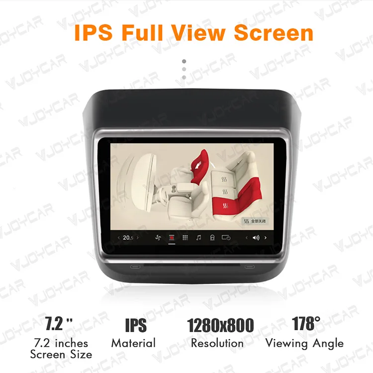2023 New 7.2'' IPS AC Control Multiple Medias and Languages 3GB+32GB Player Rear Display Panel for Tesla Model 3 Model Y