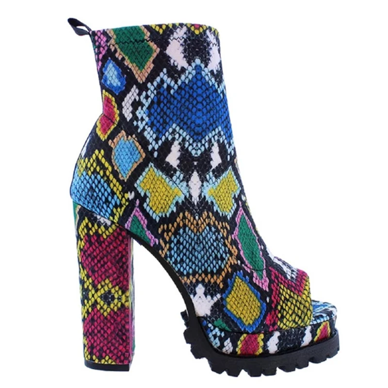 open toe platform boots