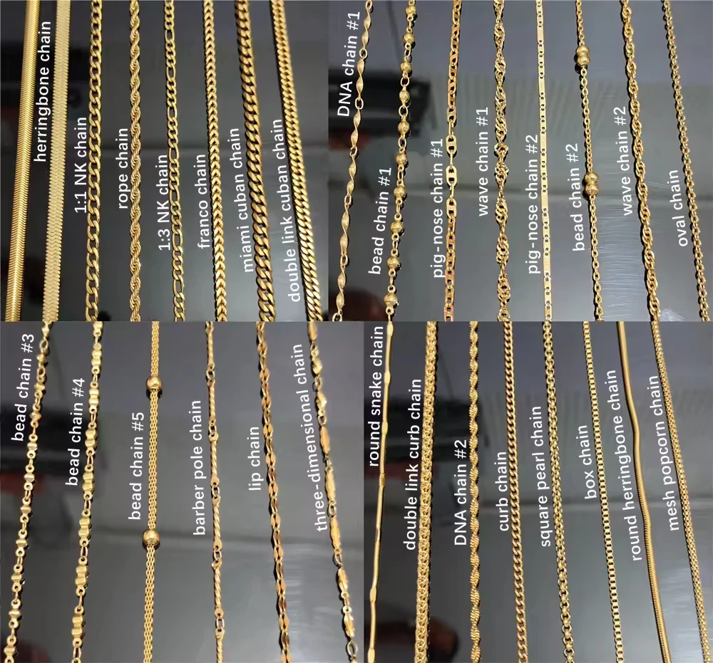 Cybche Punk Collana girocollo a catena grossa con cordolo Collana girocollo con perline verdi Collana a catena cubana in oro spesso Collana a catena Collana con colletto di perline di riso Gioielli