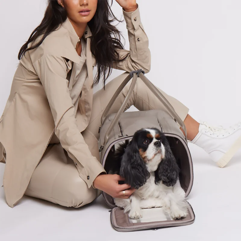 Travel Pet Bag Comfortable Breathable Cotton Canvas Pet Dog And Cat