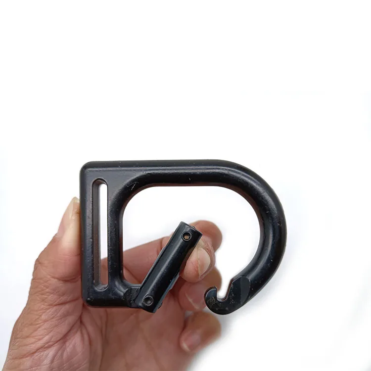 Black Tention Zinc Alloy Strap Buckle Making Accessories Yoga Swivel Snap Hook Carabiner Webbing Carabiner