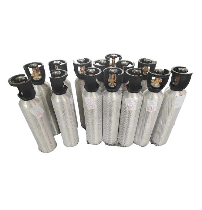 ISO 7866 TPED Certified 6L Aluminum Gas Cylinder with QF-2A Valve for CO2 Gas Storage