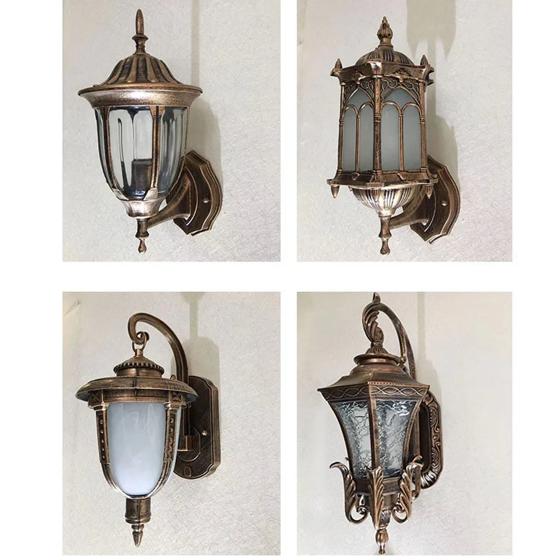 Factory Price Outdoor Wall Sconce Lantern Outside Led Fixtures Black