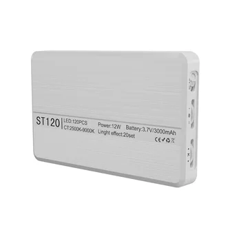 ST-120 Mini LED Light Portable 12W 2500K-9000K Rechargeable Led Video Light Photographic Lighting on Camera 3000mAh detail image