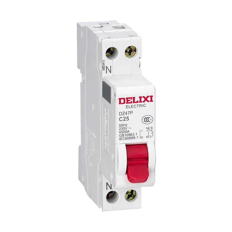 Delixi original DZ47P Mini Circuit Breaker 1P+N 6A 10A 16A 20A 25A 32A 40A DPN MCB