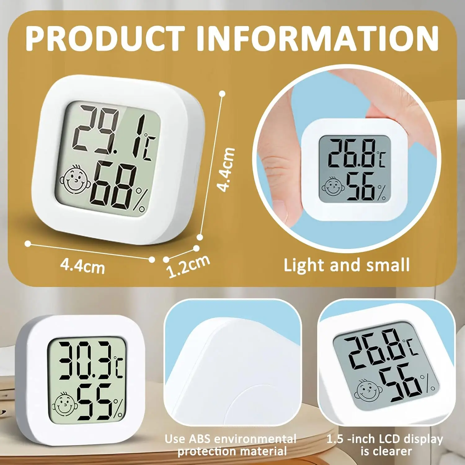 Mini Indoor Gauge Sensor Humidity Meter Indoor TemperatureThermometer LCD Digital Temperature Room Hygrometer