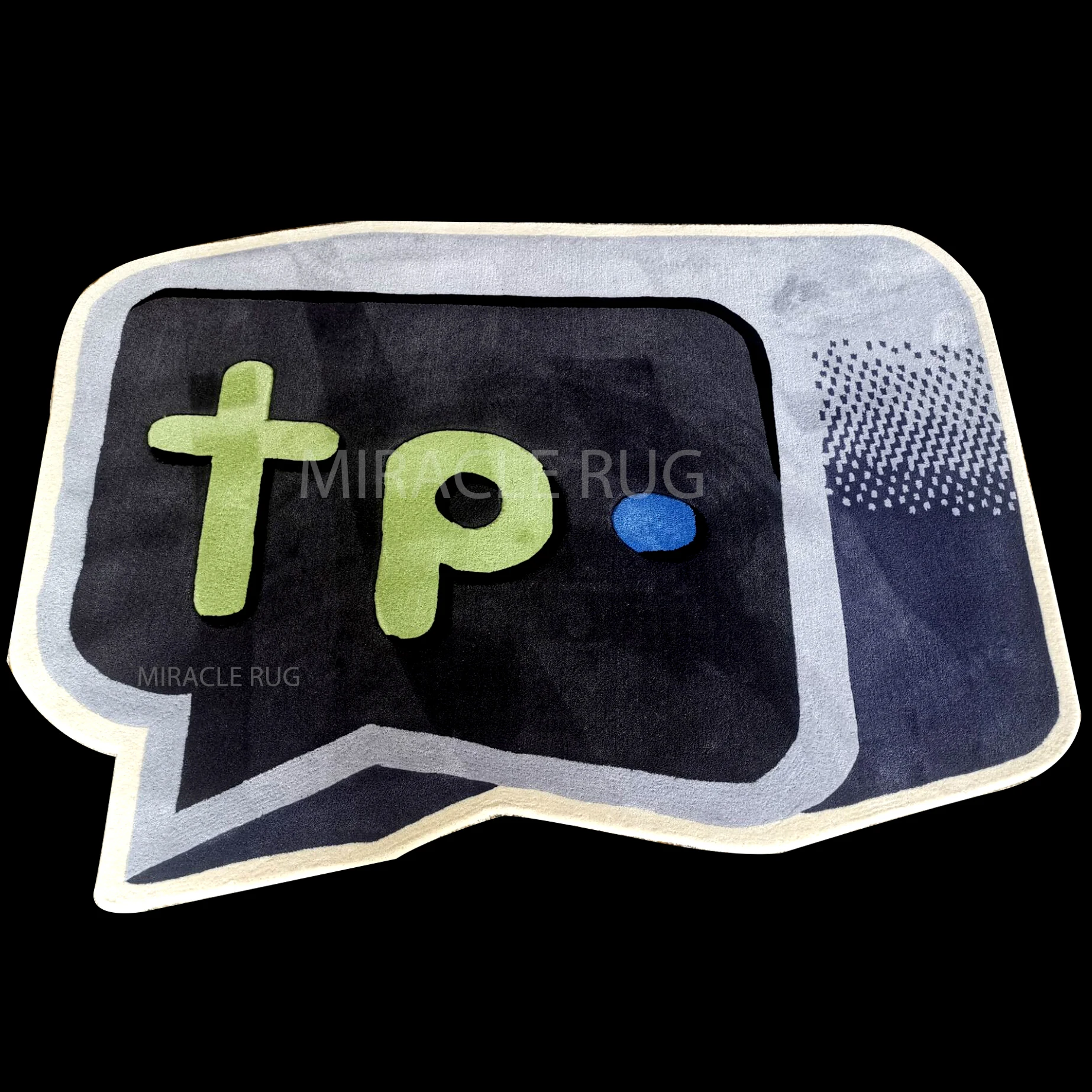 3D Amazing Colorful Irregular Customized Die Cut Guitar Shape Tufting Carpet Custom Logo Rug