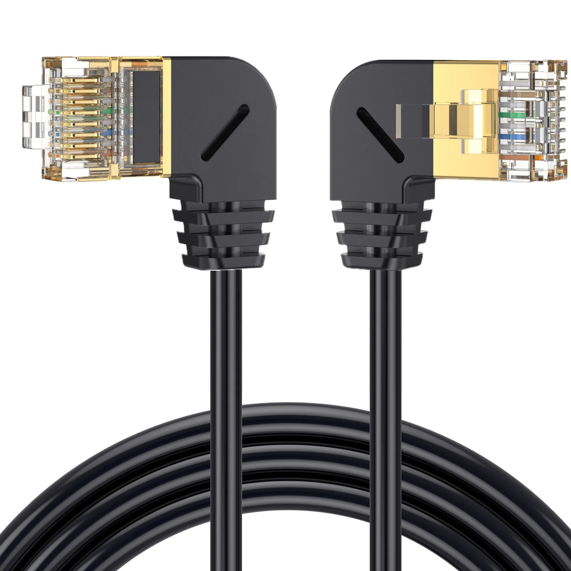 2M Elbow Cat8 Ethernet Cable 40Gbps High Speed SSTP UTP Network Cable Cat8 Lan Cable for Router Pc Ps4 Tv Laptop RJ45 Cord