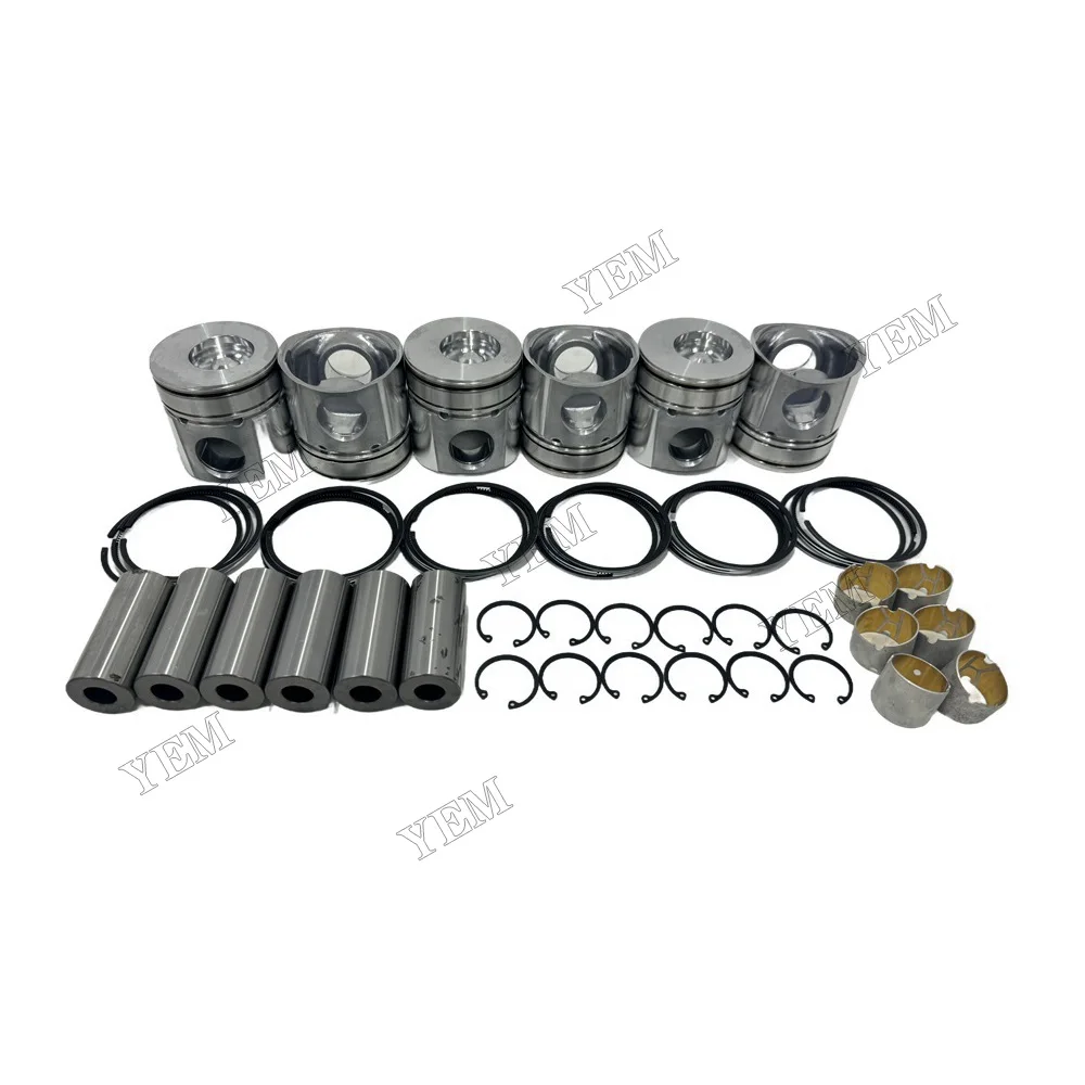 Cylinder Piston and Ring Kit Compatible for Komatsu 6D102 Engine Parts Factory 4