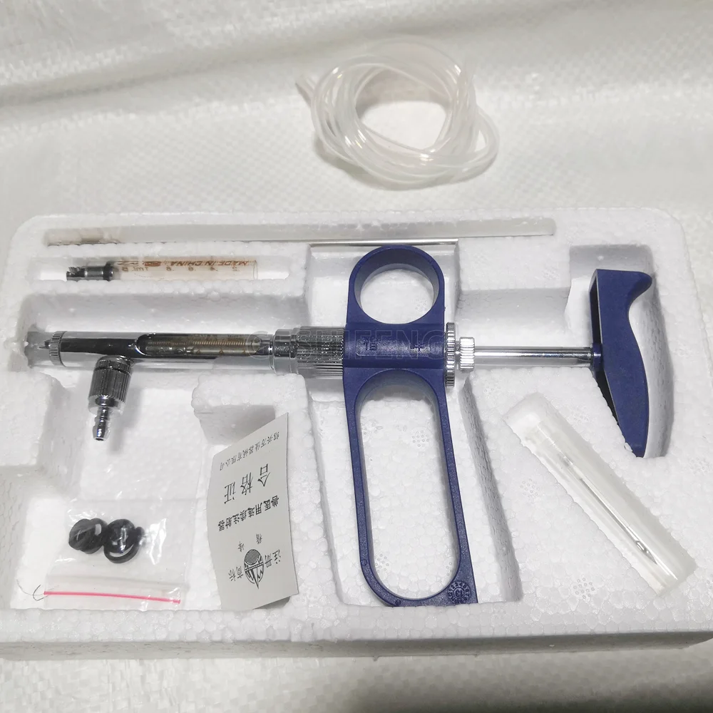 Injection 5Ml Glass Stainless Steel Rabbit Cow Goat Cattle Sheep Pig Veterinary Syringe