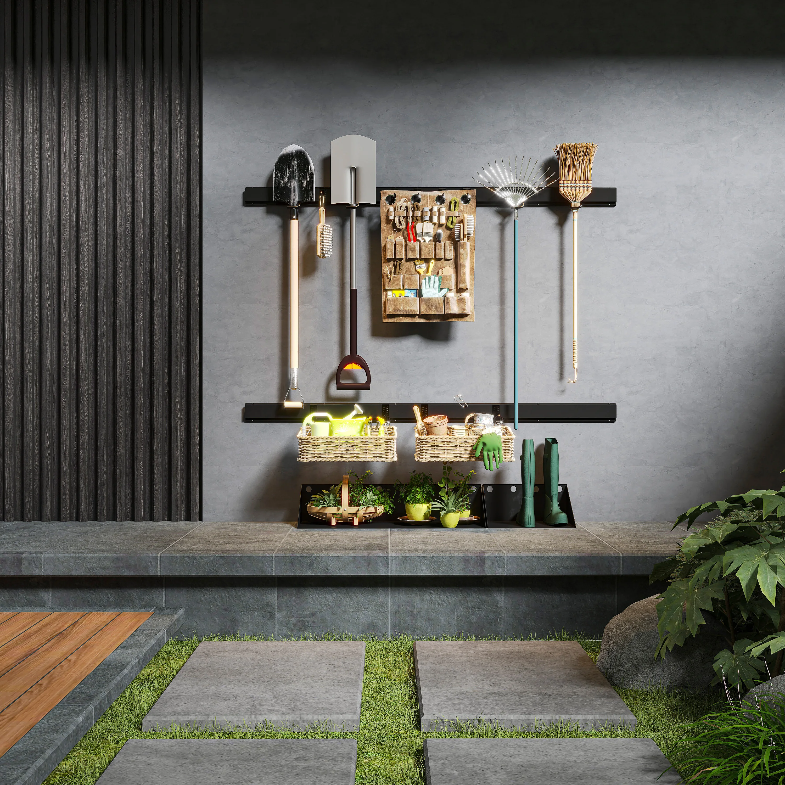 Versatile Wall Mounted Metal Hook Heavy Duty Utility Garage Hanger Wall Hanging Hooks for Garden Kitchen Storage Needs details