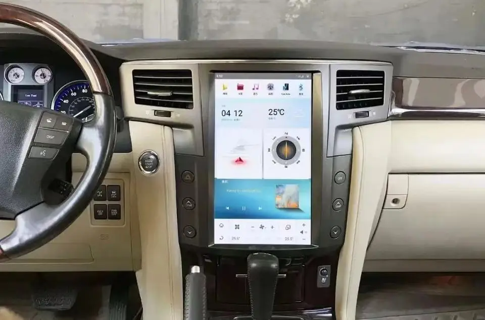 13,6 дюймовый автомобильный DVD-плеер Tesla 8 Core GPS навигация вертикальный сенсорный экран для lexus lx570 Android экран