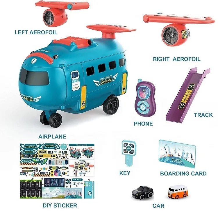 Airplane Car Toy with Sound and Light Educational Fun