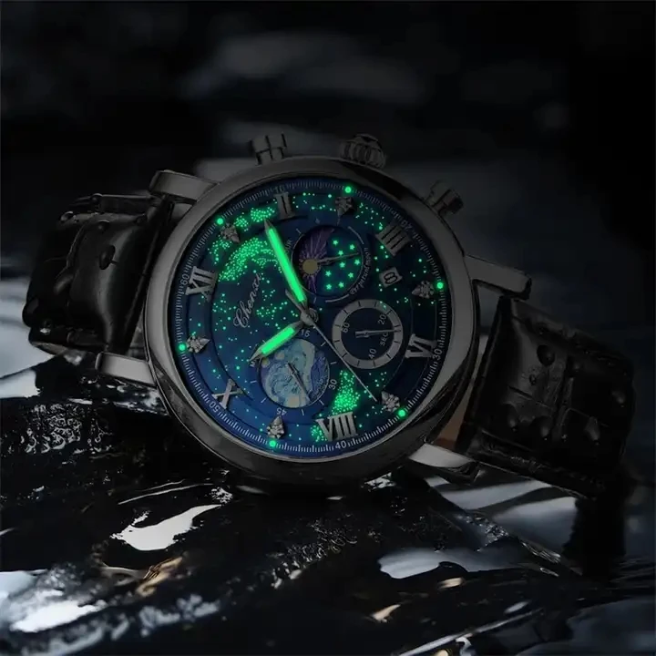 アクセサリー wacci New 972 CHENXI Men's Luxury Waterproof Quartz Watch with Leather