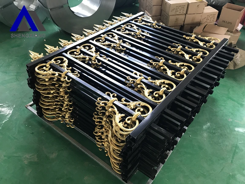 Pro Factory Shengxiang Verified Black Tubular Metal Fence Panels Spearhead Iron Yard Fencing for Home & Garden Use