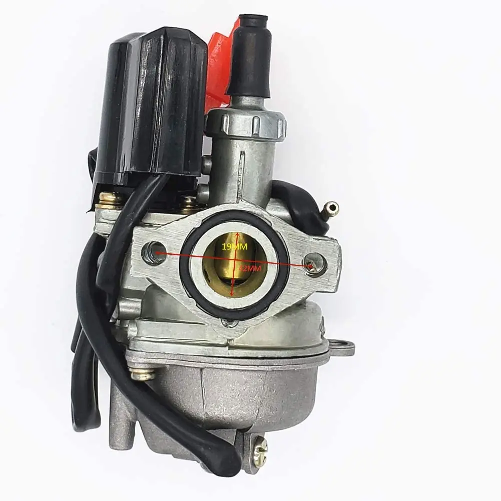 thumbnail image 2 of 19mm Adjustable Carburetor For 50cc 2-Stroke Scooters - Fits Honda Dio, SYM, Kymco & More 2 of 14