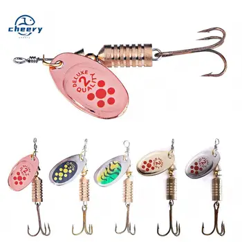 Cheery New Design Metal Spinner Bait 4g-19g Hard Spoon Durable Treble Hook for Ocean Bass Trout Saltwater Carp for Marlin Target – Metal Jig – view 2