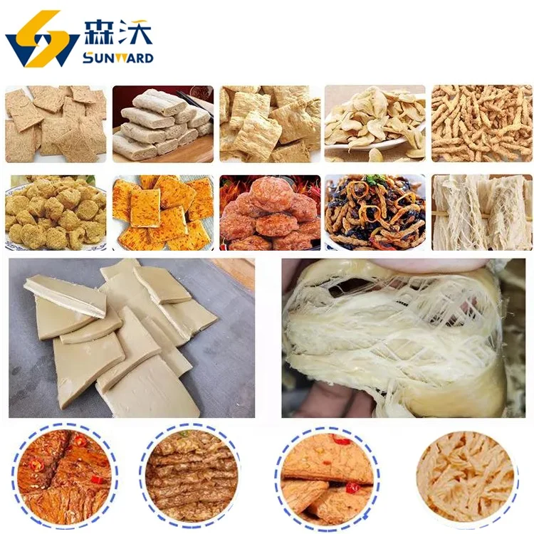 250kg/h Tissue Textured Protein Meat Making Machine Vegetarian Food Production Line Soy Protein Chunks
