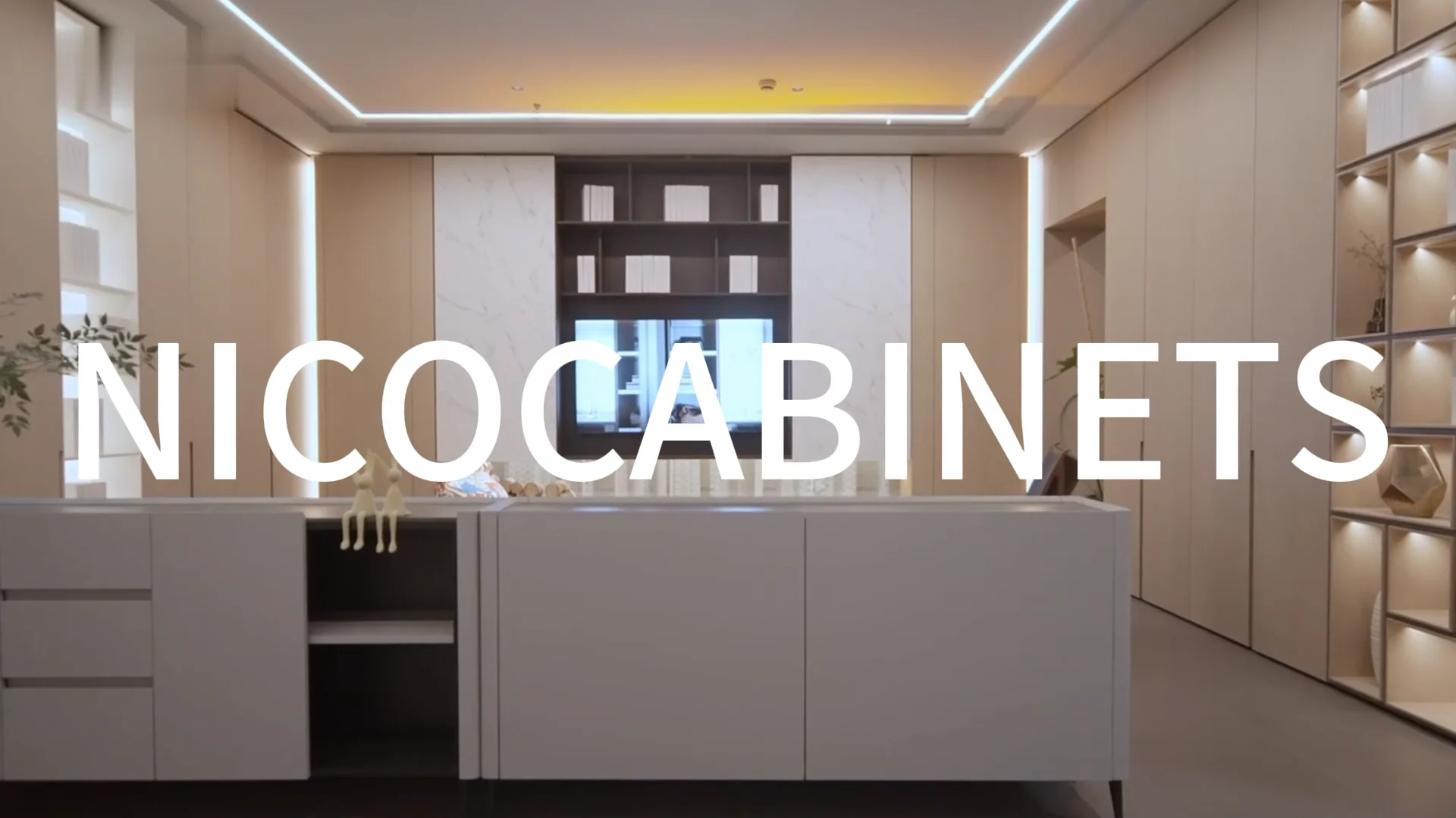 Photo inspiration: Monochromatic Minimalist Display Cabinet Design Reference: Nicocabinet Deep Navy Elegance Embrace The Essence Modern Minimalism Luxe