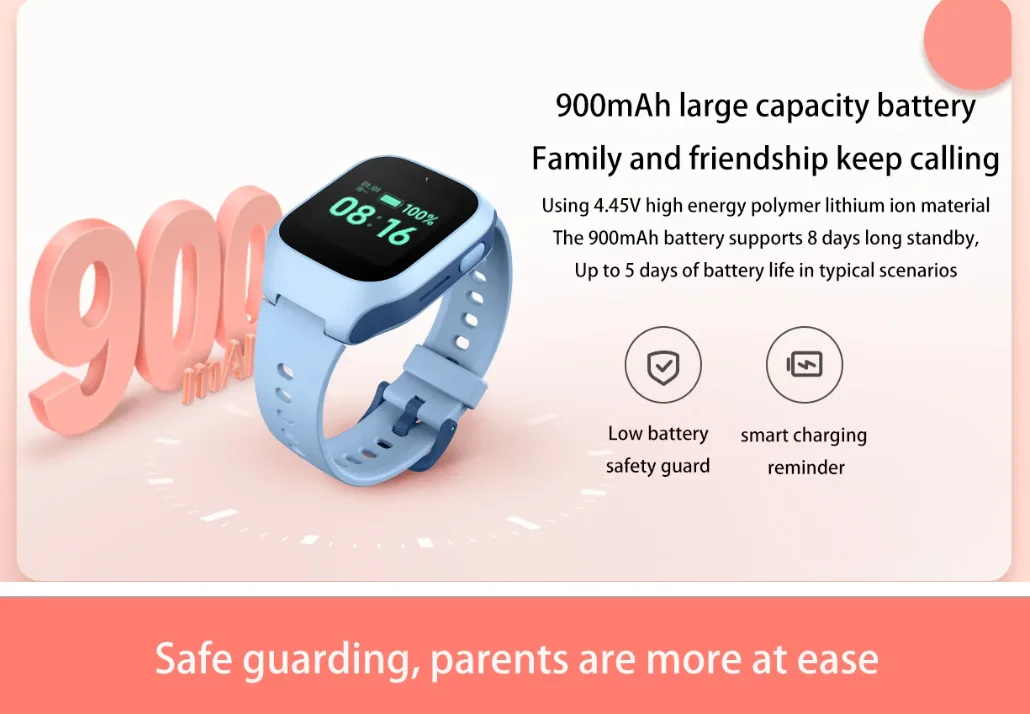 Xiaomi New Mi Rabbit Children's Phone Watch 5C Nine Heavy Precision Positioning 900mAh Large Battery 20m Waterproof