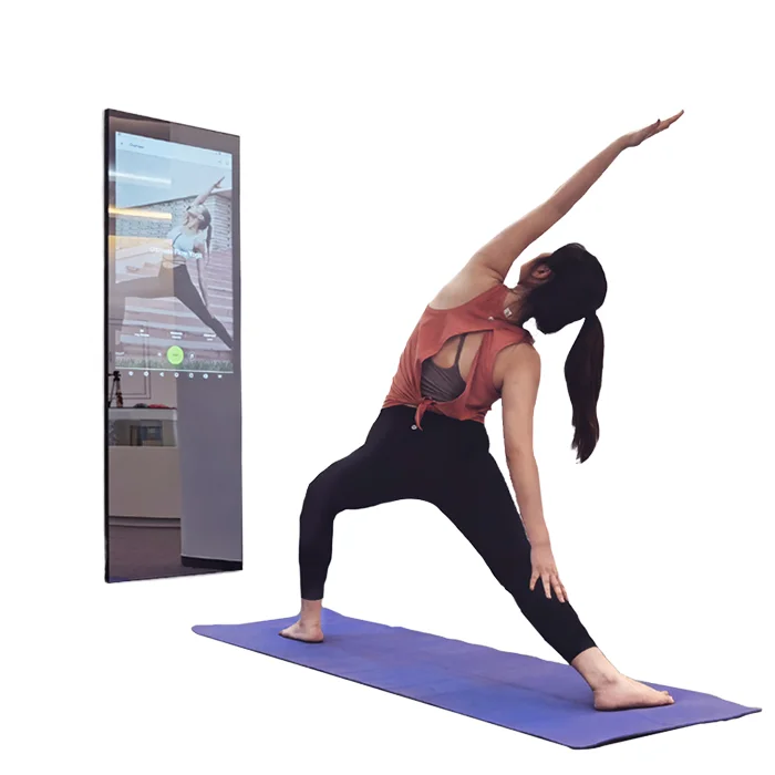 Custom 43-Inch Smart Magic Mirror LCD Digital Signage Interactive Exercise Fitness Smart Display Mirror Kiosk