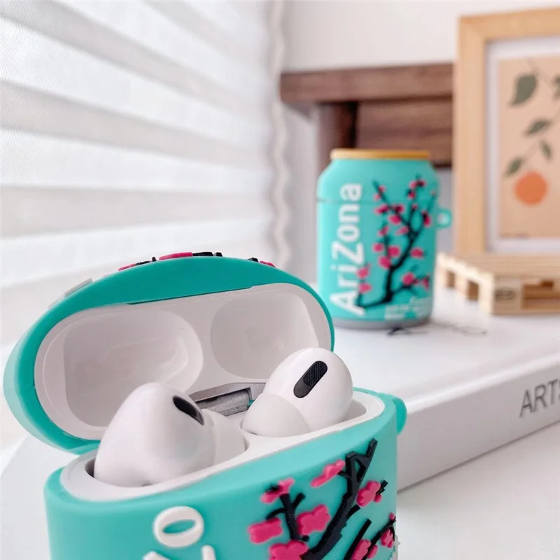 3d Cute Funny Drink Designer Soft Silicone Earphone Protective Case For  1/2,for Pro,for 3 - Temu