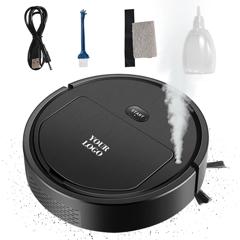 智能清扫机器人真空4合1家用机器人真空和拖把组合机器人真空吸尘器，带喷雾加湿器