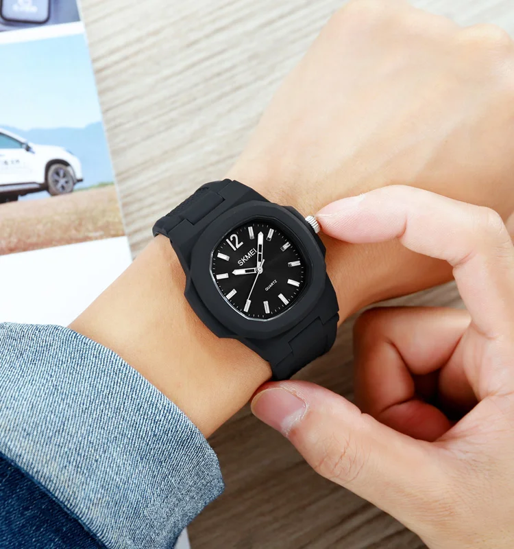 skmei 9127品牌手表男士手腕散装手表定制徽标手表石英手表风格