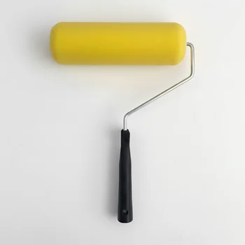 9" Paint Roller Brush Cage Frame Foam Sponge Fabric Roller Brush Plastic Handle for Smooth and Semi Smooth Surfaces