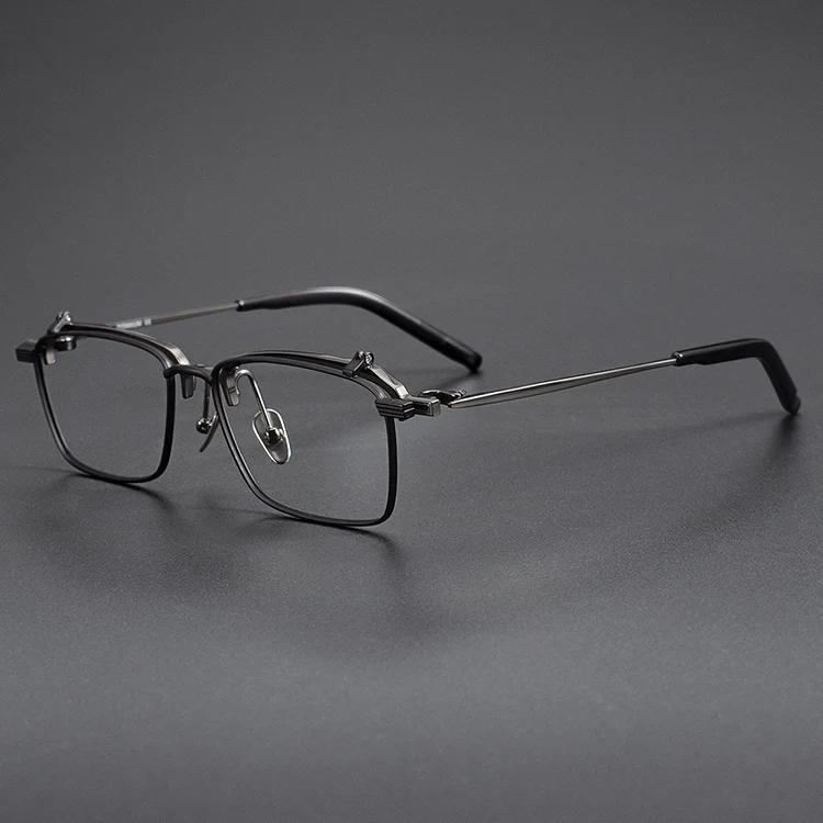 S401T Titanium Flip-Up Square Eyeglasses